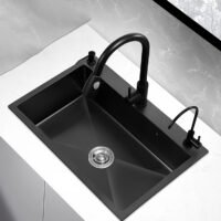 5050 fregadero de cocina 304 square kitchen nano sink manufacturer sing double sink handmade nano stainless steel black si (2) 5050 fregadero de cocina 304 square kitchen nano sink manufacturer sing double sink handmade nano stainless steel black sink