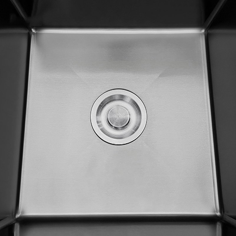 CE Certified Square-shape Handmade Modern Black Modern Kitchen Sink – Undermount Design (3) CE Certified Square-shape Handmade Modern Black Modern Kitchen Sink – Undermount Design
