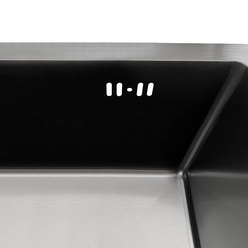 CE Certified Square-shape Handmade Modern Black Modern Kitchen Sink – Undermount Design (5) CE Certified Square-shape Handmade Modern Black Modern Kitchen Sink – Undermount Design
