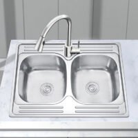 Double Bowl Stainless Steel Sink Food Grade Family Home Sink