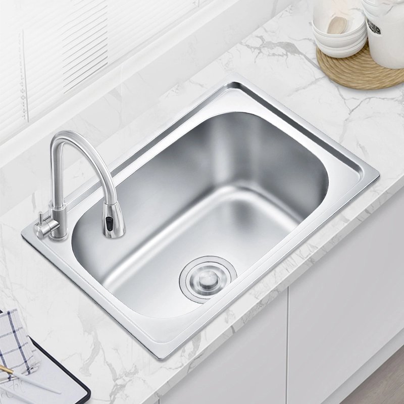 Hot Family Kitchen Sink Rectangle Round Corner Single Bowl House Kitchen Sink Washing Bowl and Dishing Bowl (1) Hot Family Kitchen Sink Rectangle Round Corner Single Bowl House Kitchen Sink Washing Bowl and Dishing Bowl