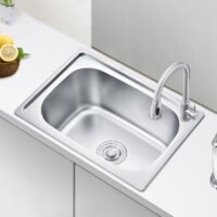 Hot Family Kitchen Sink Rectangle Round Corner Single Bowl House Kitchen Sink Washing Bowl and Dishing Bowl (4) Hot Family Kitchen Sink Rectangle Round Corner Single Bowl House Kitchen Sink Washing Bowl and Dishing Bowl