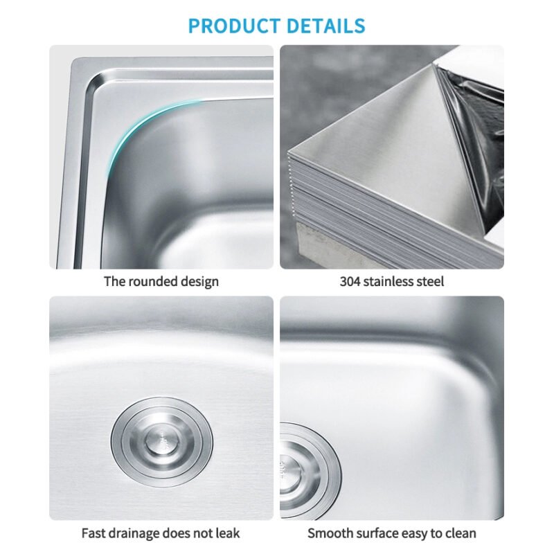Hot Family Kitchen Sink Rectangle Round Corner Single Bowl House Kitchen Sink Washing Bowl and Dishing Bowl (5) Hot Family Kitchen Sink Rectangle Round Corner Single Bowl House Kitchen Sink Washing Bowl and Dishing Bowl