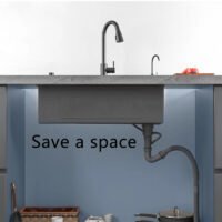 Hot Sale Large Single-slot Nano Black Kitchen Sink with Cutting Board Modern Concept Kitchen Sink