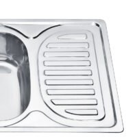 Hot sale Unique 304 Stainless Steel Single Basin Kitchen Laundry Sink Square Design Deep Drainboard Single Basin