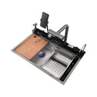 Kitchen Sink with Mobile Phone Holder&Spray Gun Smart Multi-function Sink