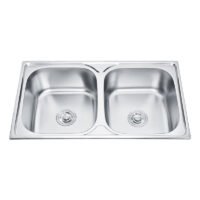 Professional Sink Manufacturer Brushed Double Bowl Stainless Steel Kitchen Sink for Kitchen