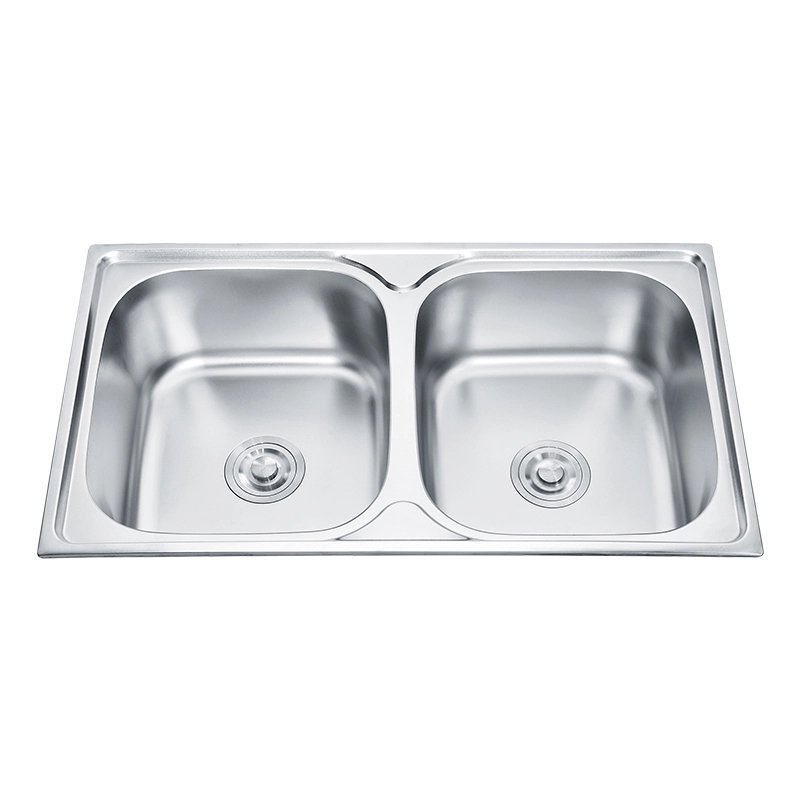 Professional Sink Manufacturer Brushed Double Bowl Stainless Steel Kitchen Sink for Kitchen