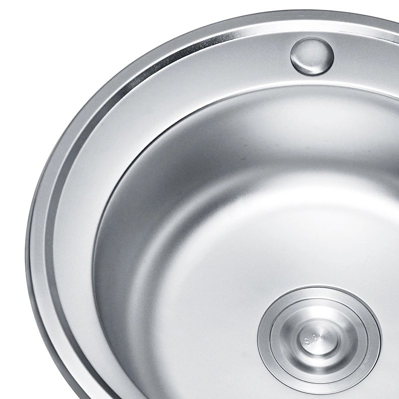 Round Kitchen 304/201 Stainless Steel House Family Kitchen Sink Wholesale Sink Direct Sale Factory