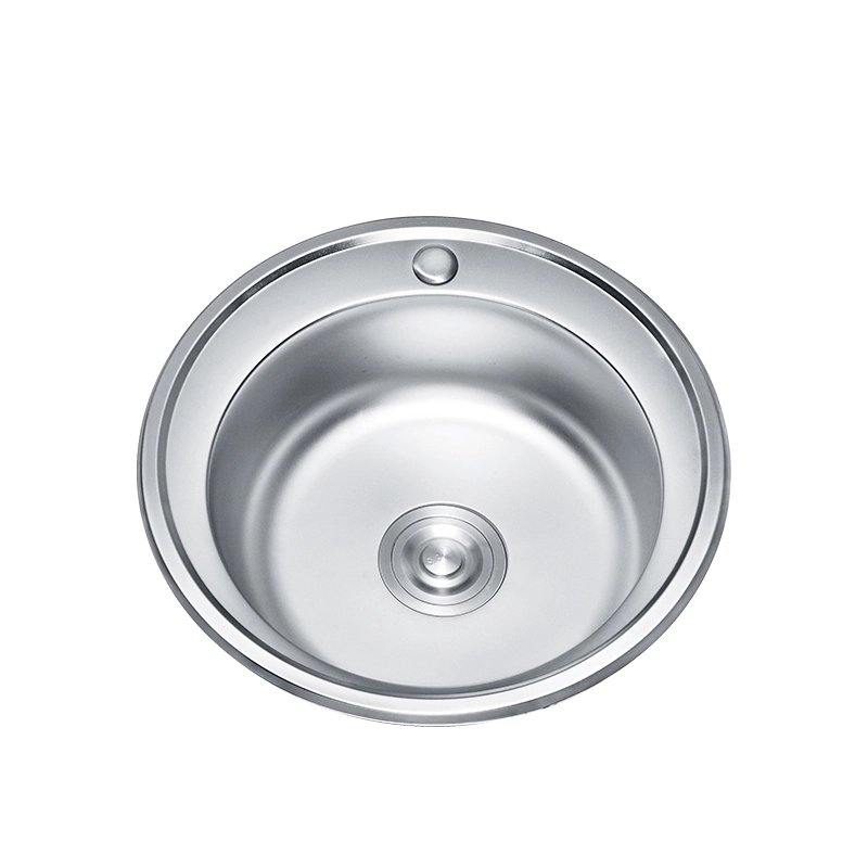 Round Kitchen 304/201 Stainless Steel House Family Kitchen Sink Wholesale Sink Direct Sale Factory
