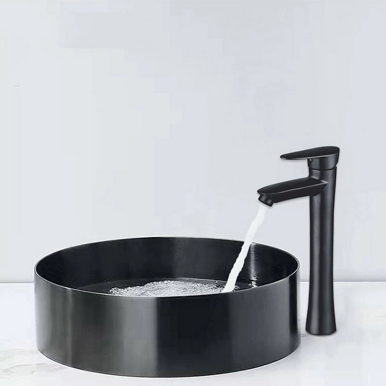 Vessel Round Sink luxury design bathroom stainless steel wash basin with easy to clean outdoor golden sink